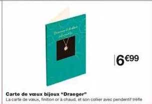 carte de vœux bijoux "draeger"