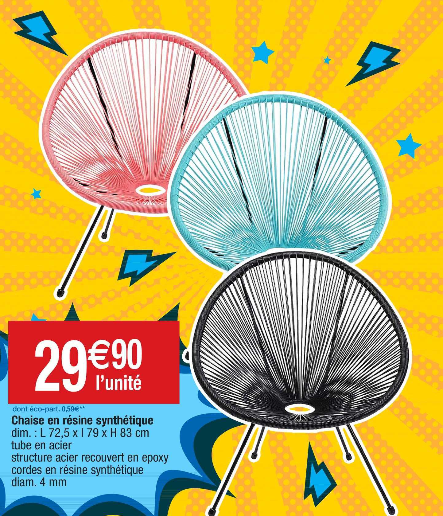 Chaise En Résine Synthétique