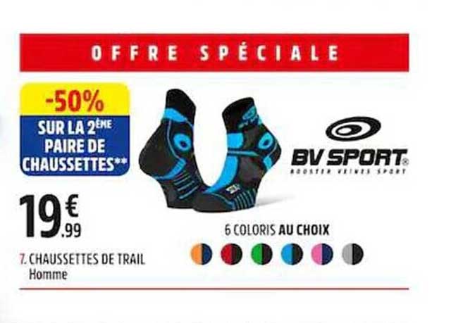 chaussettes de trail bv sport