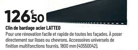 clin de bardage acier latteo