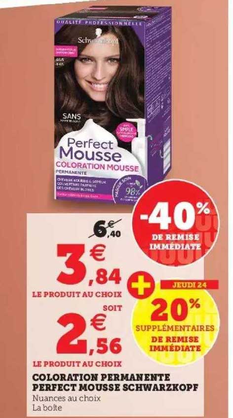 Coloration Permanente Perfect Mousse Schwarzkopf