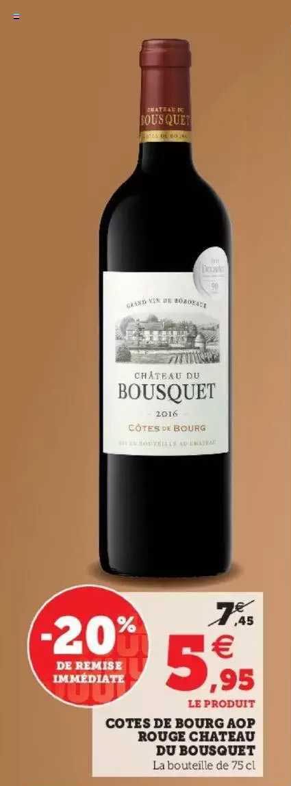 côtes de bourg aop rouge château du boursquet