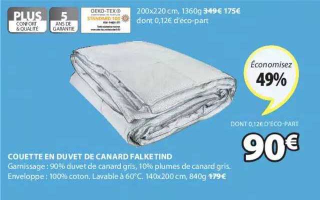Couette En Duvet De Canard Falketind