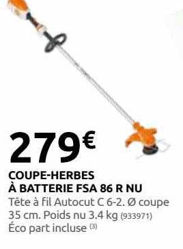 coupe-herbes à batterie fsa 86 r nu