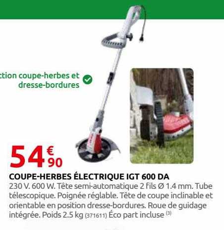 coupe-herbes électrique igt 600 da