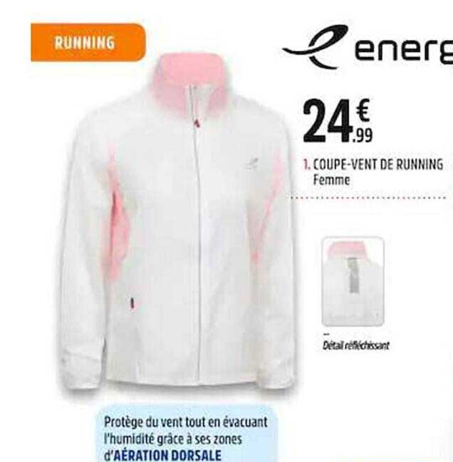 Coupe-vent De Running Femme Energetics