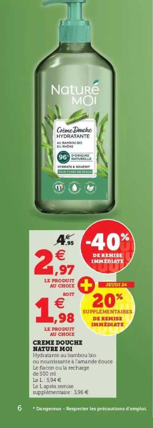 crème douche nature moi