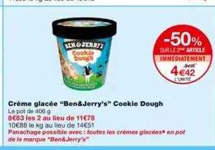 Crème Glacée "ben & Jerry's" Cookie Dough