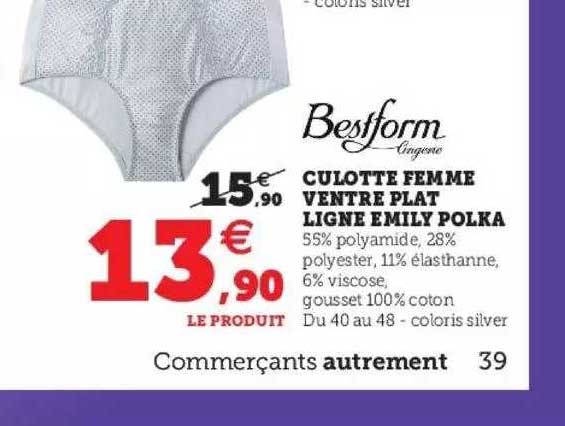 culotte femme ventre plat ligne emily polka bestform