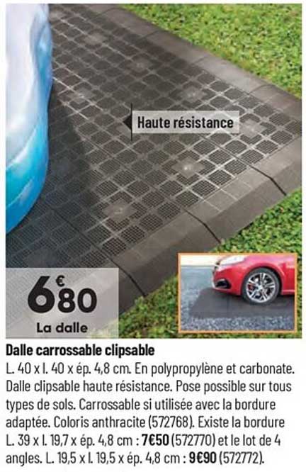 dalle carrossable clipsable