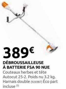 débroussailleuse à batterie fsa 90 nue