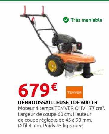 Débroussailleuse Tdf 600 Tr Temver