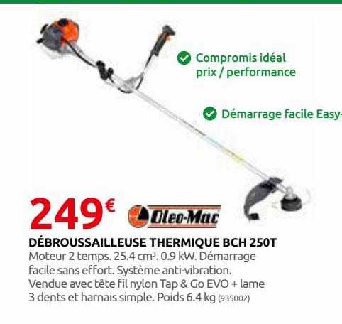 débroussailleuse thermique bch 250t