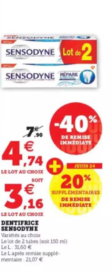 Dentifrice Sensodyne