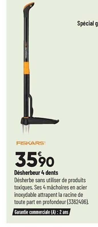 désherbeur 4 dents fiskars