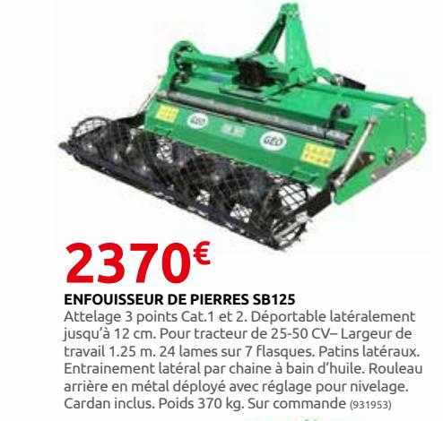 enfouisseur de pierres sb125