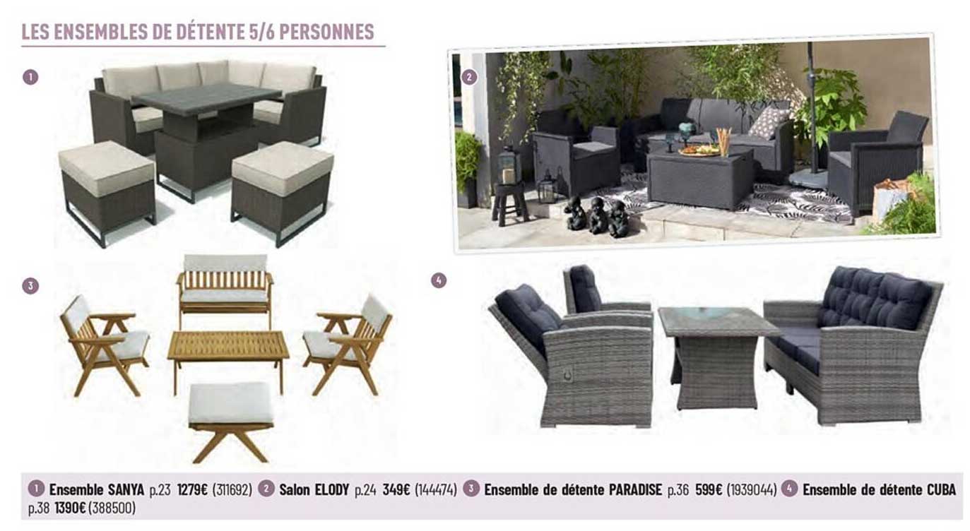 ensemble sanya, salon elody, ensemble de détente, paradise, ensemble de détente cuba