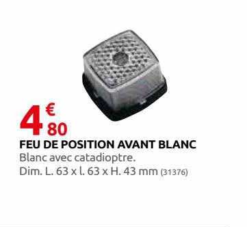 feu de position avant blanc