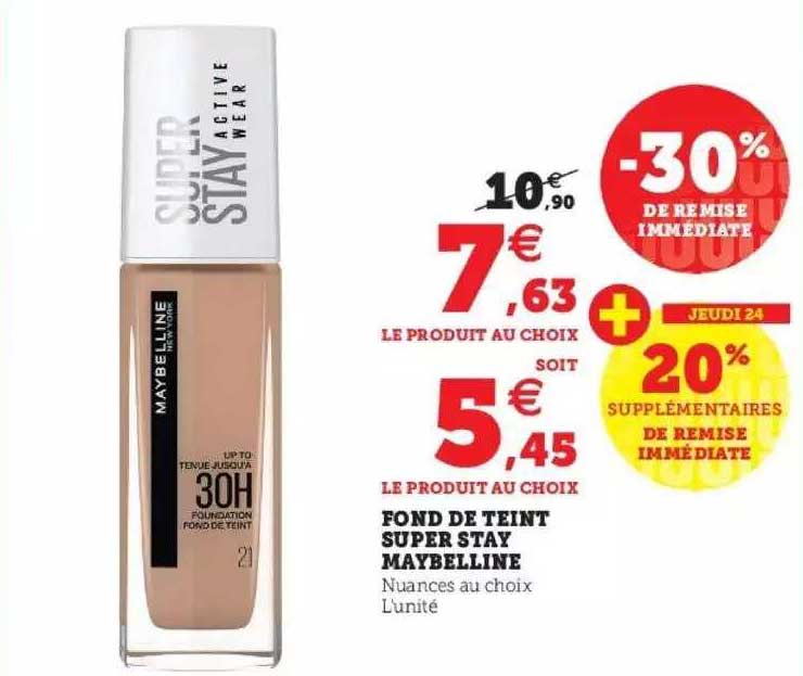 fond de teint super stay maybelline