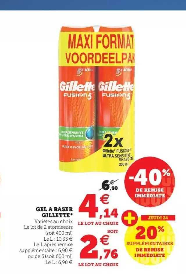 gel à raser gillette