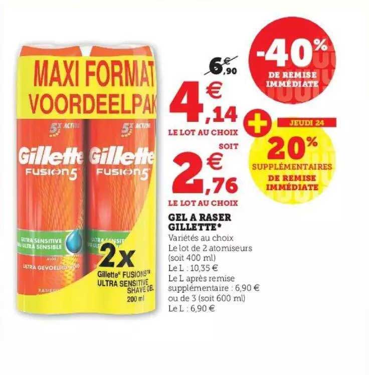 gel à raser gillette