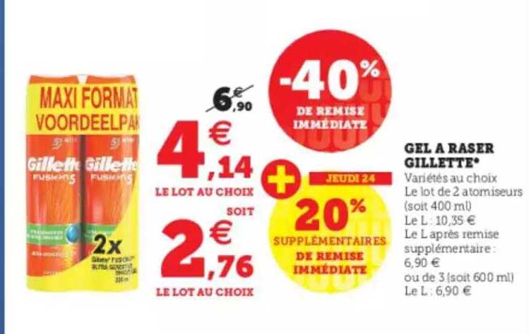 gel à raser gillette