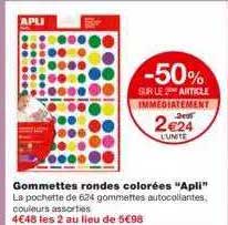 Gommettes Rondes Colorées "apli"