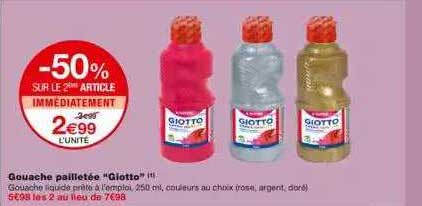 gouache pailletée "giotto"