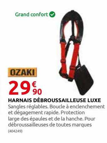 harnais débroussalleuse lux ozaki