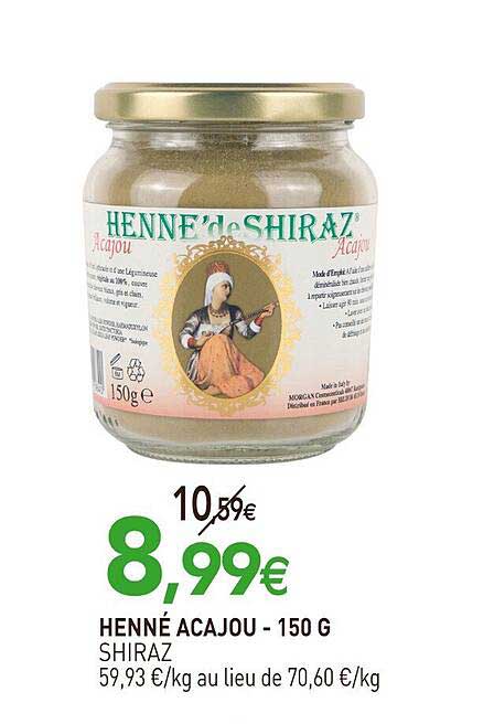 henné acajou shiraz - 150 g