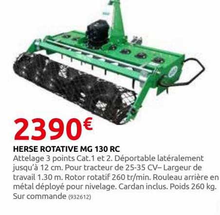 herse rotative mg 130 rc