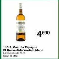 i.g.p. castilla espagne el convertido verdejo blanc