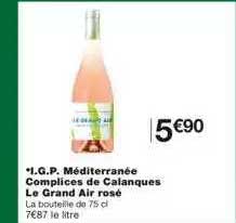 i.g.p. méditerranée complices de calanques le grand air rosé