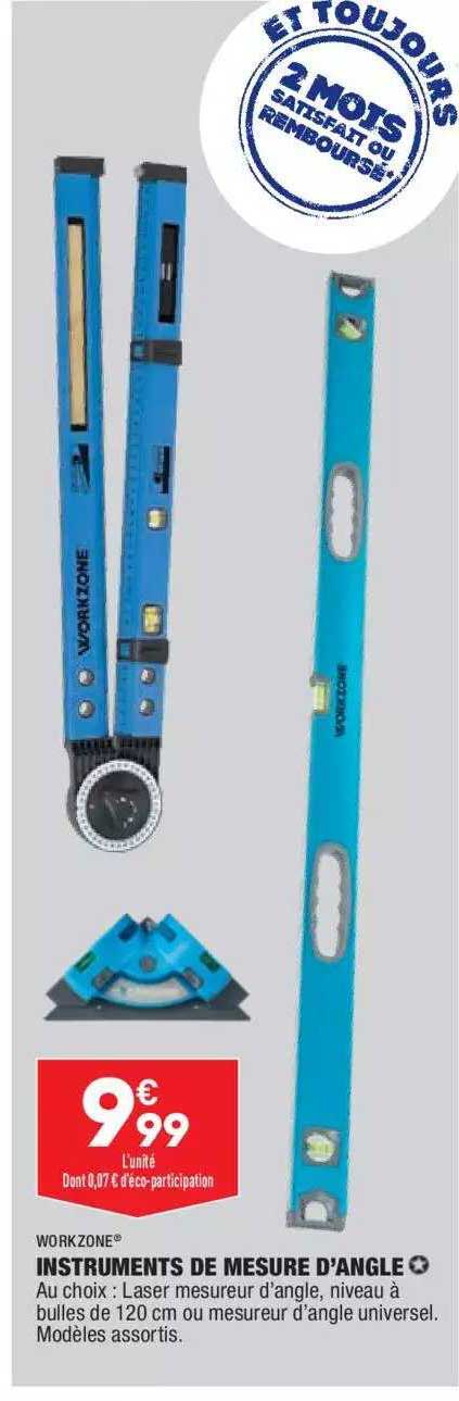 instruments de mesure d'angle workzone