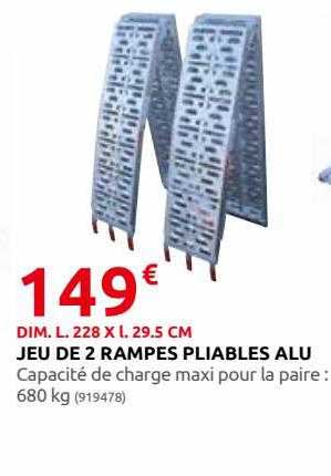 jeu de 2 rampes pliables alu