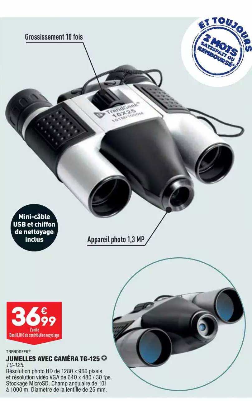Jumelles Avec Caméra Tg-125 Trendgeek