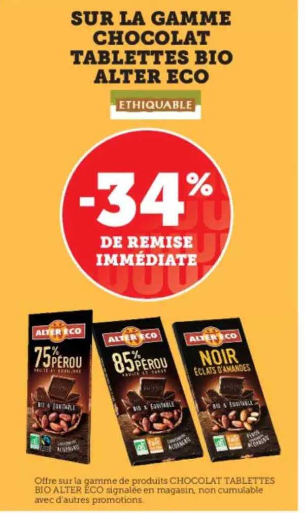 la gamme chocolat tablettes bio alter eco