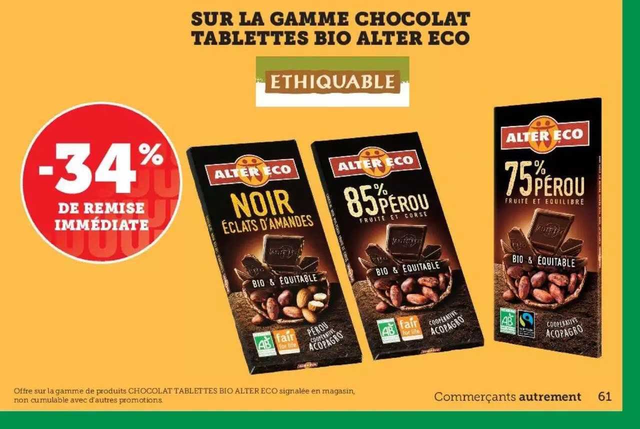 La Gamme Chocolat Tablettes Bio Alter Eco