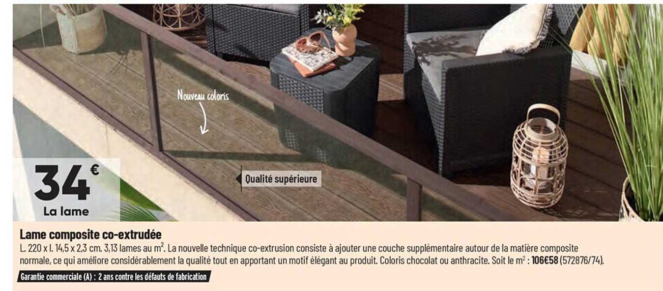 lame composite co-extrudée