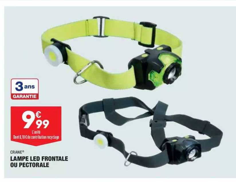 lampe led frontale ou pectorale crane