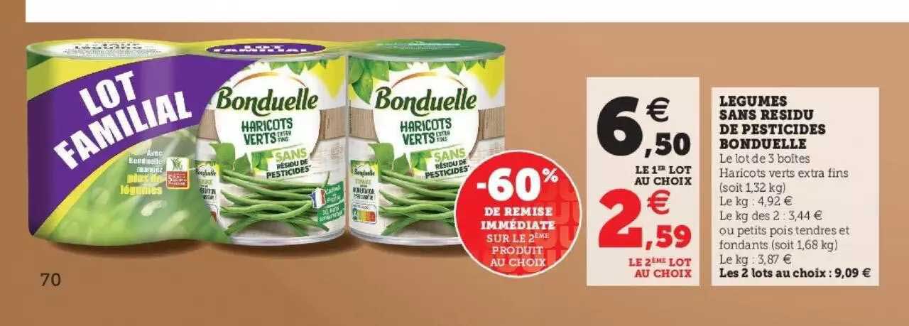 légumes sans résidu de pesticides bonduelle