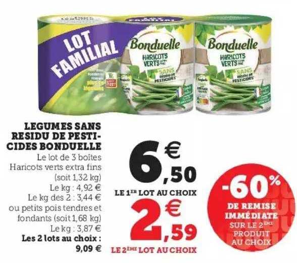 légumes sans résidu de pesticides bonduelle