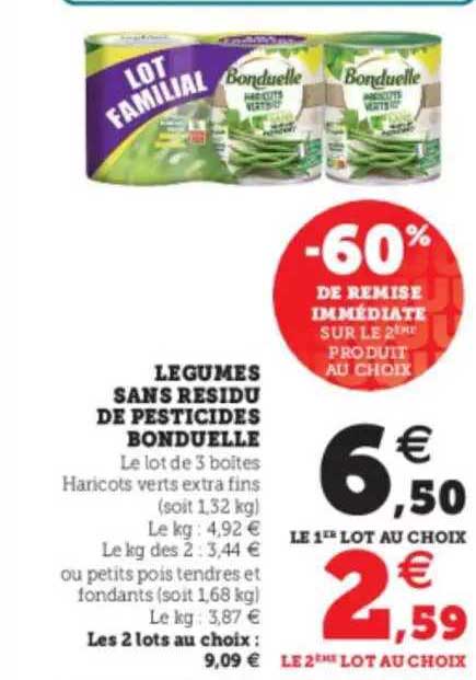 légumes sans résidu de pesticides bonduelle