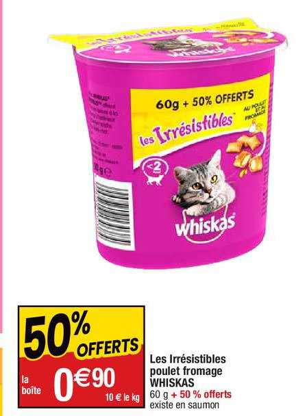 Les Irrésistibles Poulet Fromage Whiskas