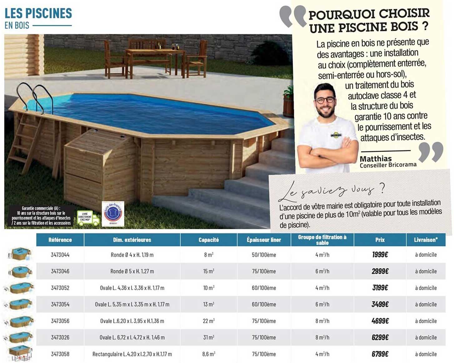 les piscines en bois