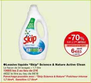 lessive liquide "skip" science & nature active clean