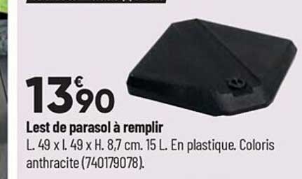 lest de parasol à remplir