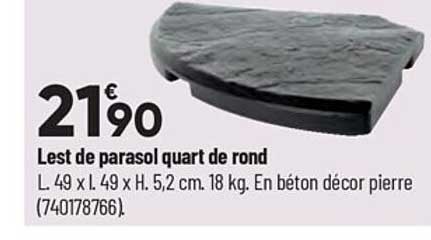 lest de parasol quart de rond