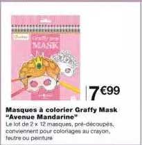 Masques à Colorier Graffy Mask "avenue Mandarine"