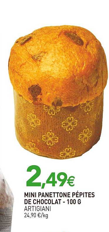 mini panettone pépites de chocolat artigiani - 100 g